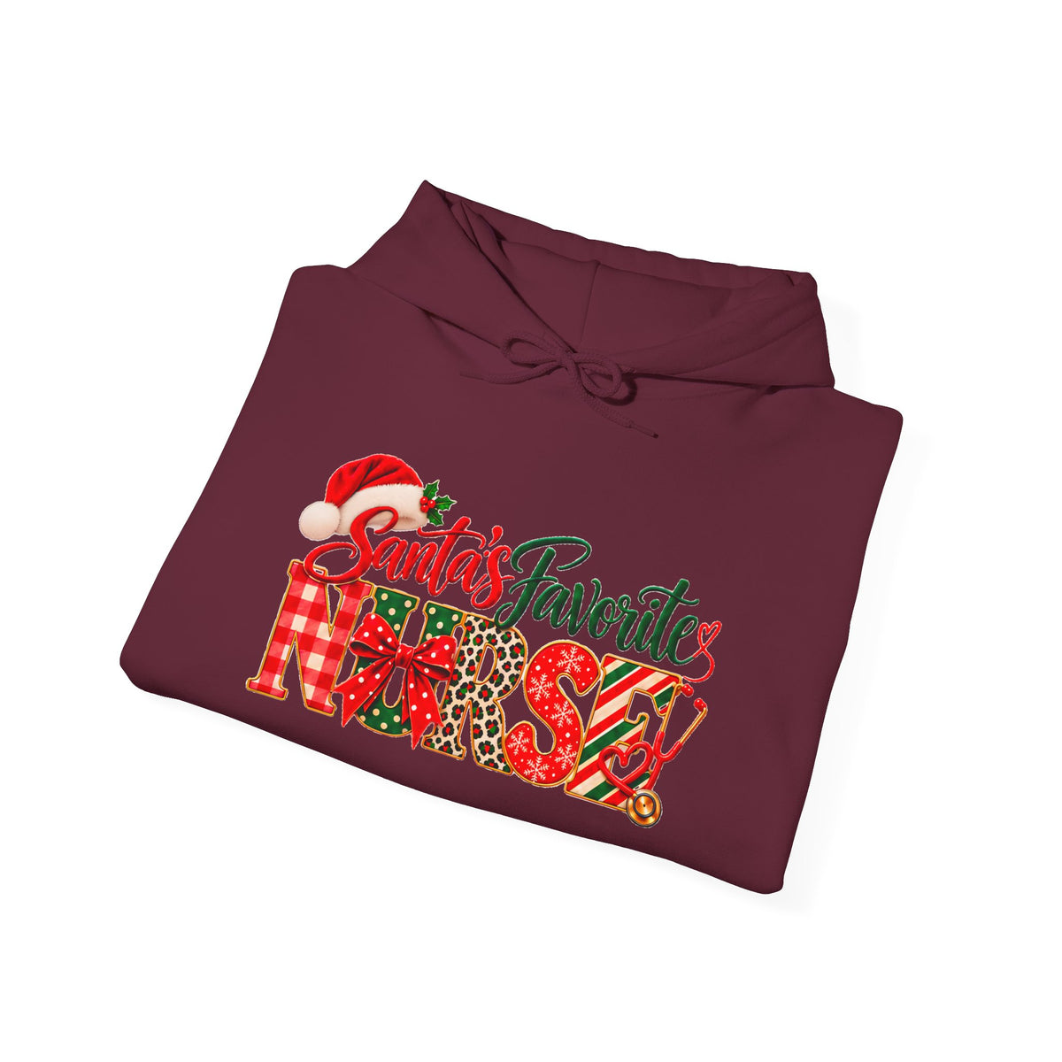 Christmas Hoodie  Santa’s Favorite Nurse