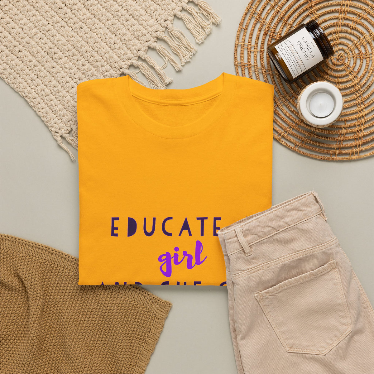 T-Shirt — "Educate a Girl and She Can Change the World"