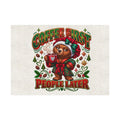 Christmas  Doormat — "Coffee First, People Later"