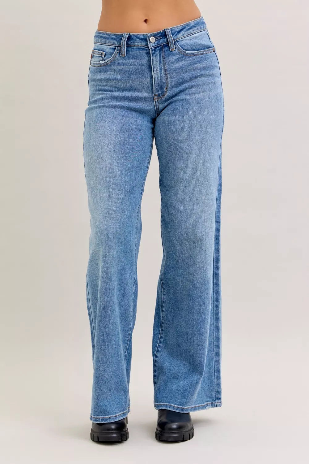 Denim Darling Mid-Rise Wide Leg Jeans, view 2