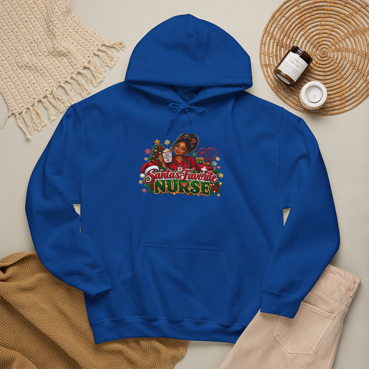 Santa’s Favorite Nurse Christmas Hoodie