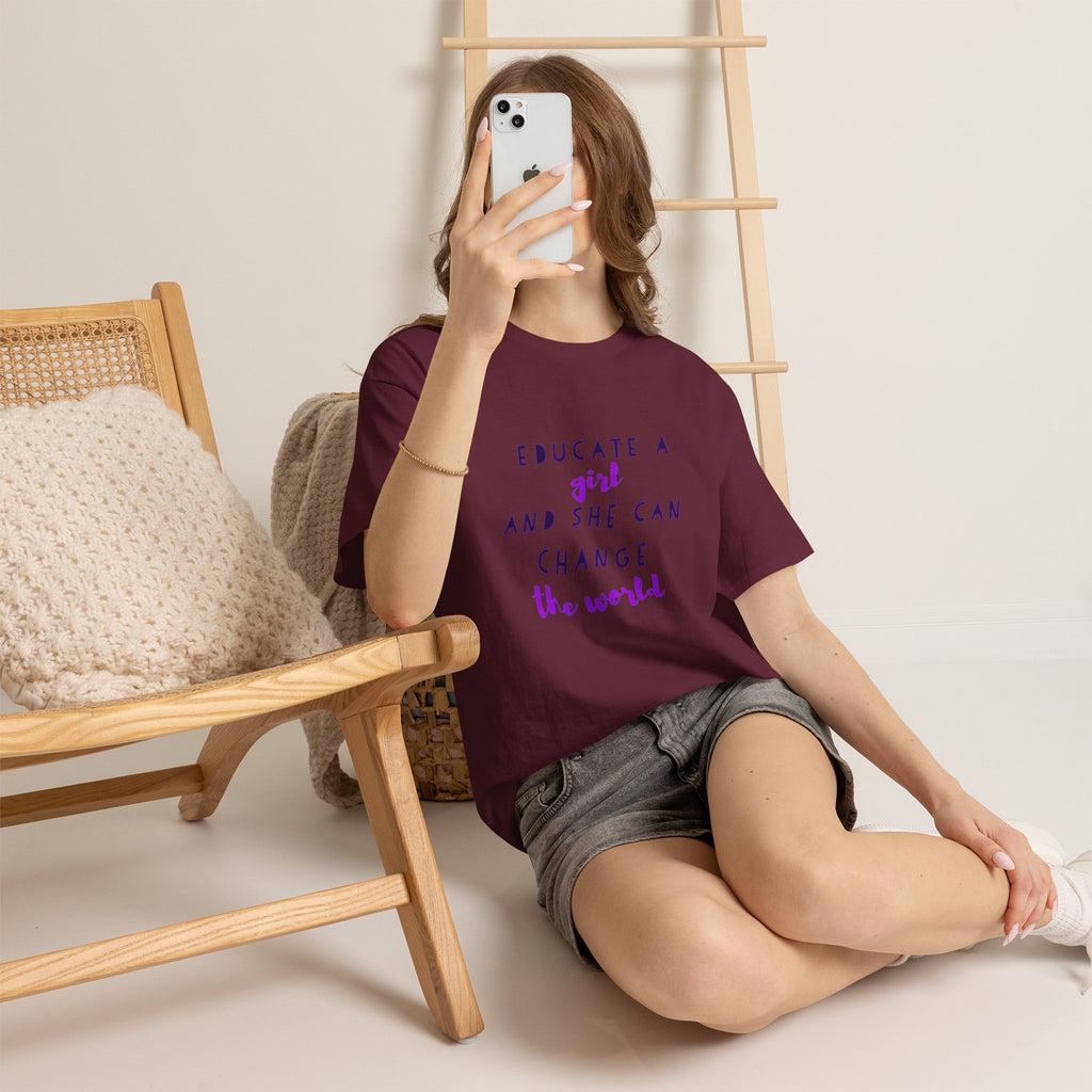 T-Shirt — "Educate a Girl and She Can Change the World"