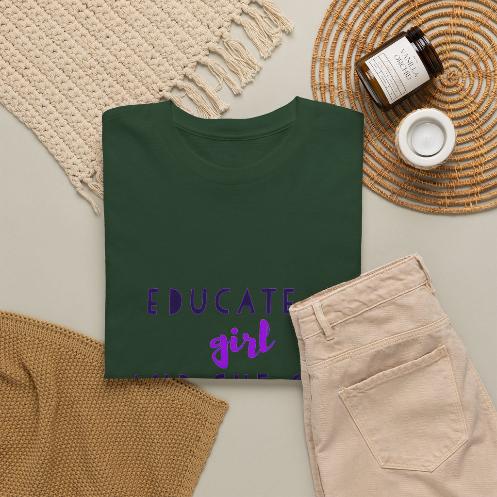 T-Shirt — "Educate a Girl and She Can Change the World"