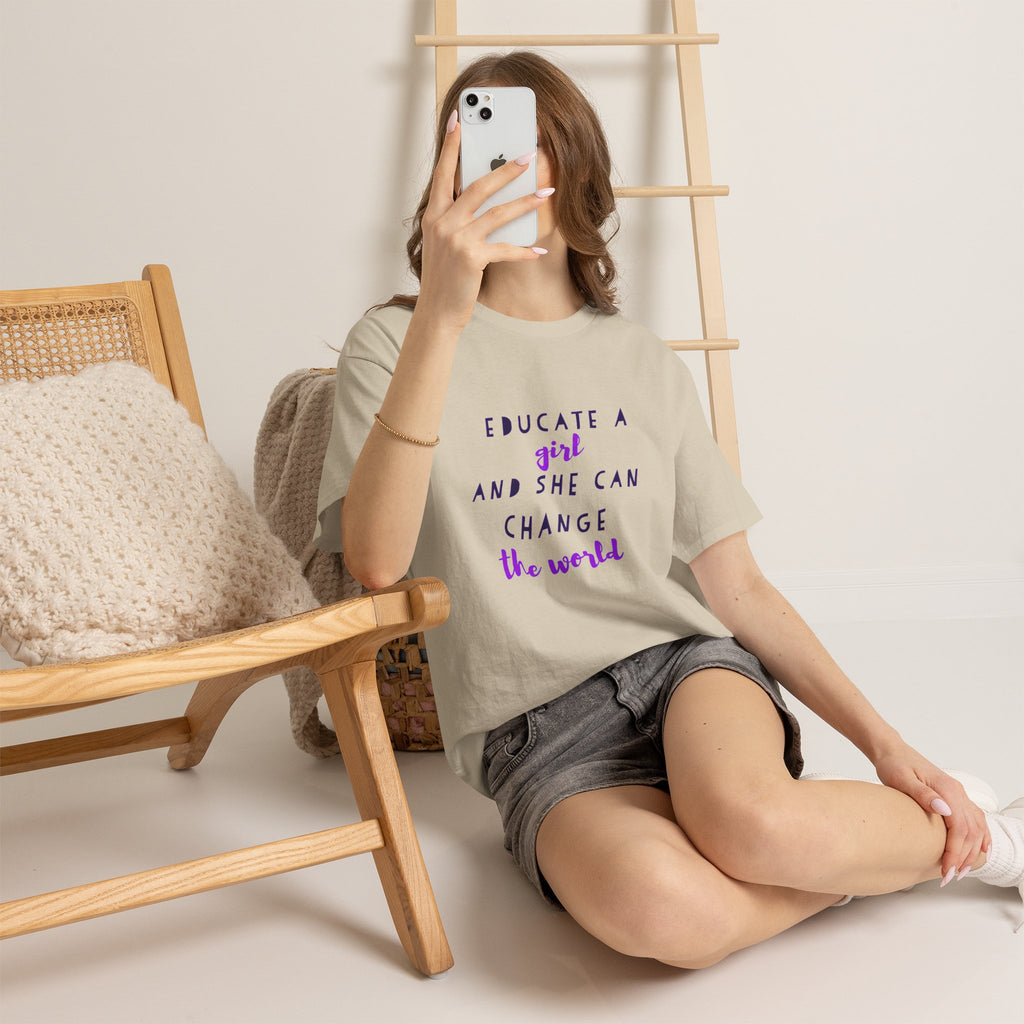 T-Shirt — "Educate a Girl and She Can Change the World"