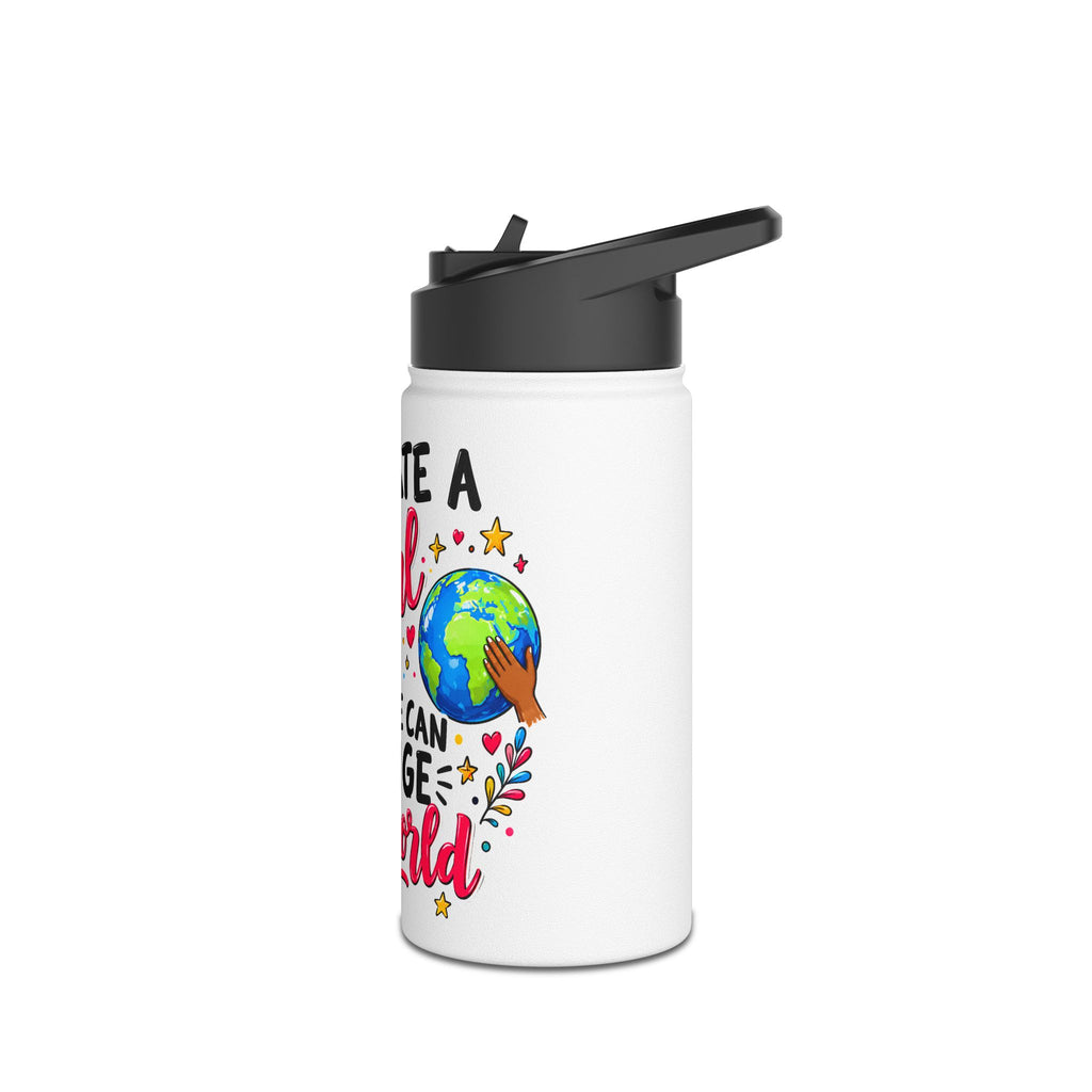 Educate a Girl and She Can Change the World Water Bottle