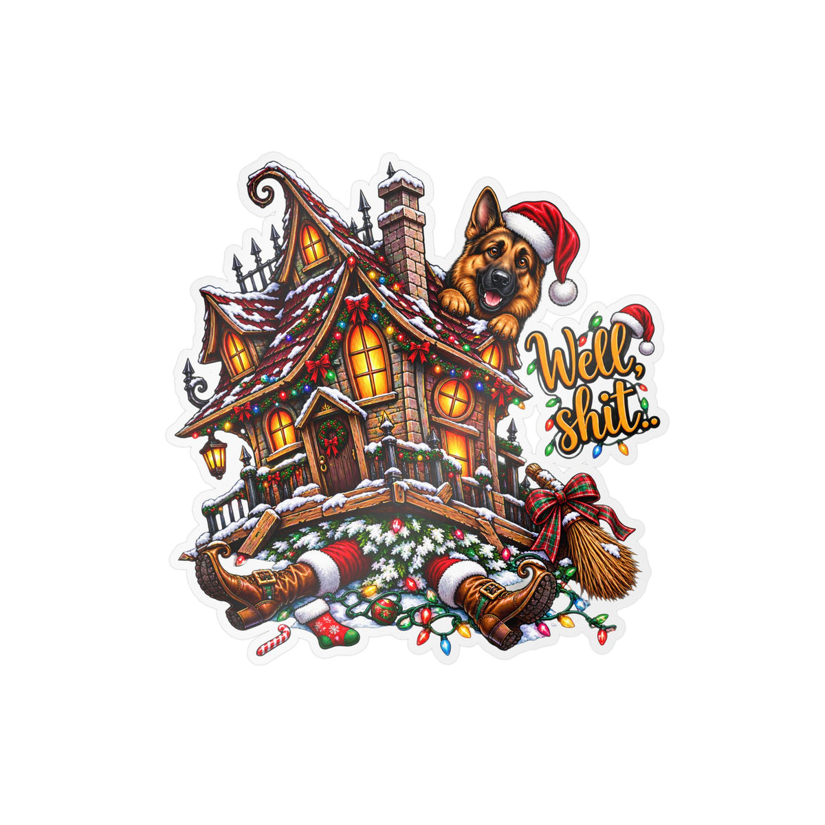 Funny Christmas Vinyl Sticker