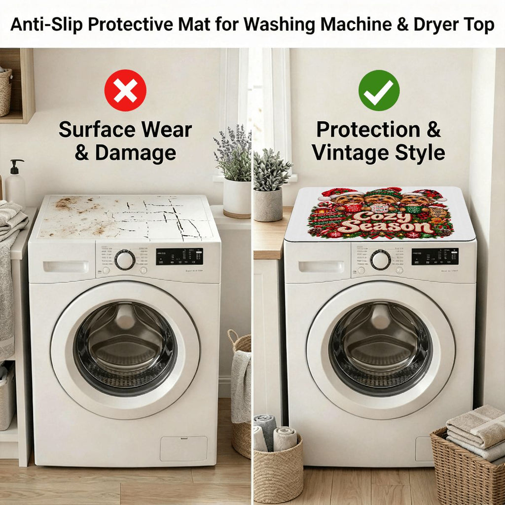 Christmas Washer Dryer Top Protector Mat