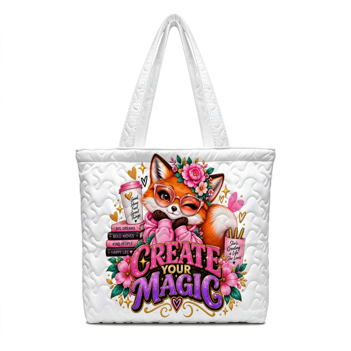 Quilted Tote Bag - Create your magic